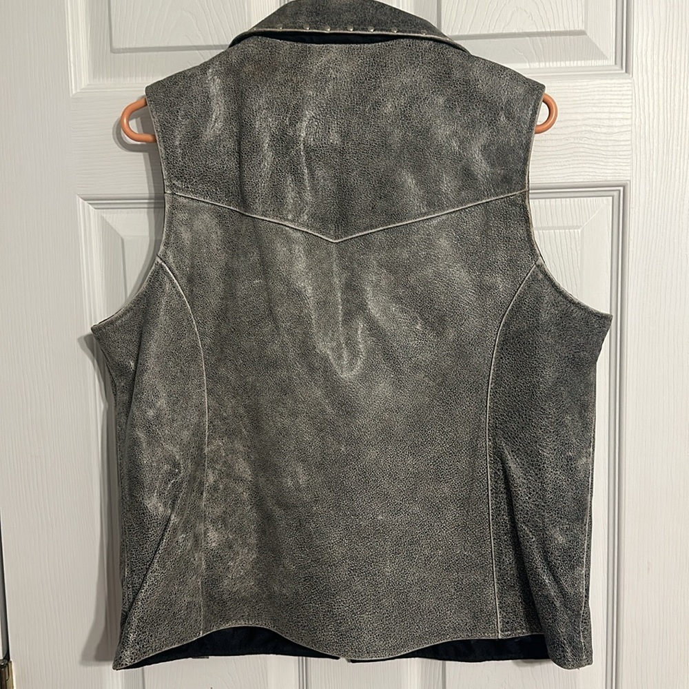 Lined motorcycle vest - Picture 2 of 11